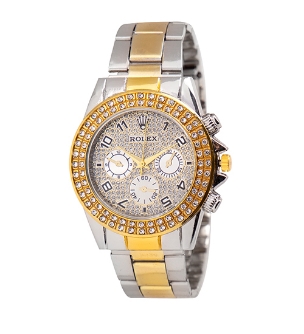 ساعت مچی مردانه عقربه ای نگین دار Rolex -کد 32316 مدل 40852